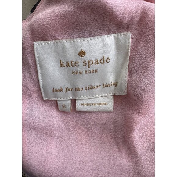 Kate Spade Silk Geometric Print Surplice Fit & Flare Dress 6 - Picture 5 of 6